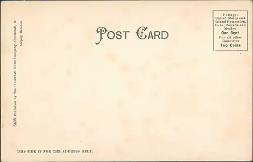 Postcard Cincinnati (Ohio) Mens Quarters Fort Thomas 1912
