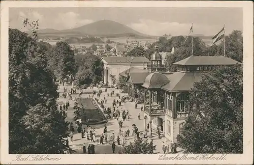 Postcard Bad Salzbrunn Szczawno-Zdrój Elisenhalle - Hochwald 1928