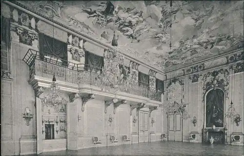 Ansichtskarte Ansbach Schloß - Konzertsaal 1919