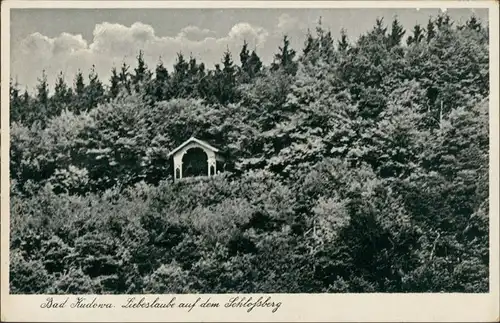 Postcard Bad Kudowa Kudowa-Zdrój Liebeslaube auf dem Schloßberg 1932