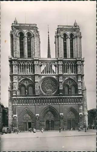 CPA Paris Kathedrale Notre-Dame Vorplatz 1965