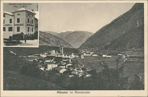 CPA Münster (Elsass) Munster (Haut-Rhin) 2 Bild Stadt Gasthaus 1928