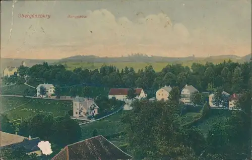 Ansichtskarte Obergünzburg Berggasse 1911