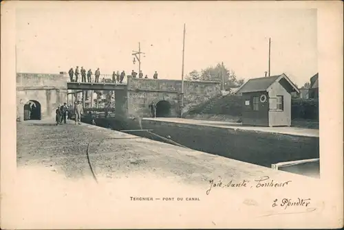 CPA Tergnier Partie am Kanal 1905