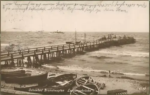 Ansichtskarte Brunshaupten-Kühlungsborn Landungsbrücken 1926