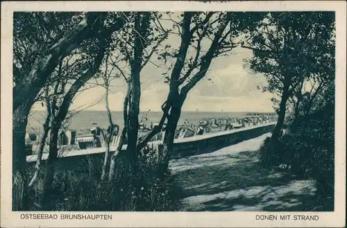 Ansichtskarte Brunshaupten-Kühlungsborn Dünen mit Strand 1926
