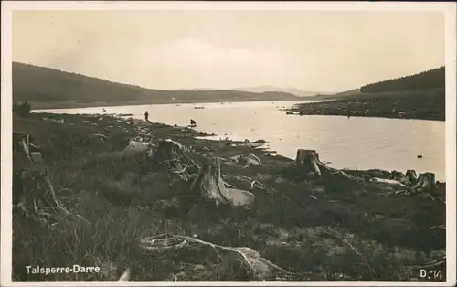 Dessendorf Desná Darretalsperre während der Stauung 1928 Privatfoto