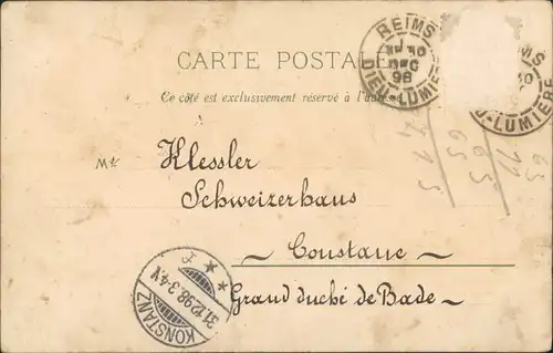 CPA Litho AK Reims Reims Gruss aus Rue Colbert, Generale 1898