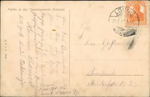 Bad Oeynhausen Partie i.d. Oeynhausener Schweiz Wald Waldweg 1917