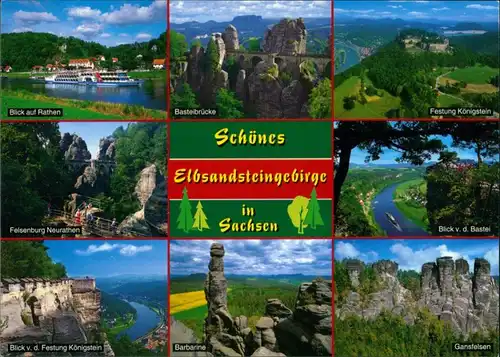 Rathen Elbsandsteingebirge mit Rathen, Bastei, Königstein, Barbarine uvm. 2005