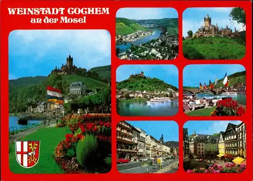 Ansichtskarte Cochem Kochem 7 Stadtteilansichten Mehrbildkarte 1990