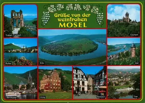 .Rheinland-Pfalz Mosel Bilder  Bullay, Kröv, Urzig, Trier, Zell, Cochem   1990