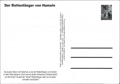 Hameln Rattenfänger von Hamlen vor Gaststätte Rattenfängerhaus 2005