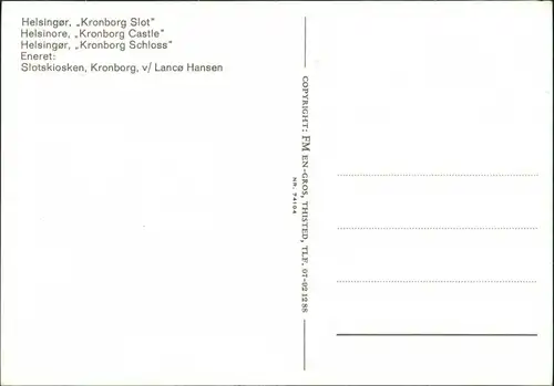 Postcard Helsingør Helsingör Schloss Kronborg Luftaufnahme 1980