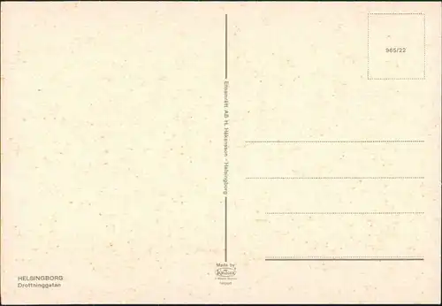 Helsingborg Hälsingborg Drottninggatan Street View Postcard 1975