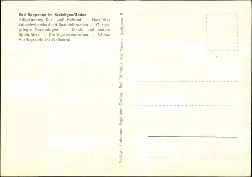 Bad Rappenau Stadtteilansichten Mehrbild-AK Baden Kraichgau 1970