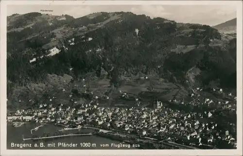 Ansichtskarte Bregenz Luftbild 1930