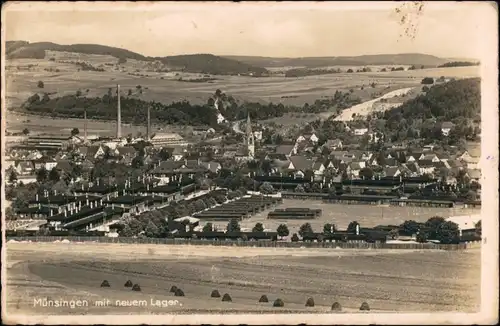 Ansichtskarte Münsingen (Württemberg) Fabrikanlagen 1937