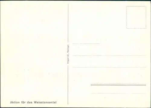 Ansichtskarte .Schweiz Aktion für das Weisstannental Scherzkarte 1965