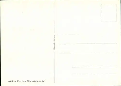 Ansichtskarte .Schweiz Aktion für das Weisstannental Scherzkarte Pakete 1965