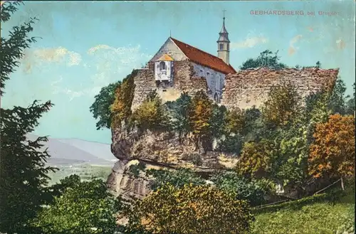 Ansichtskarte Bregenz Blick auf Kapelle auf dem Gebhardsberg 1910