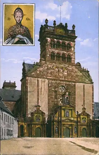 Trier Strassen Partie a.d. St. Matthiaskirche, Heiligen Bild 1927