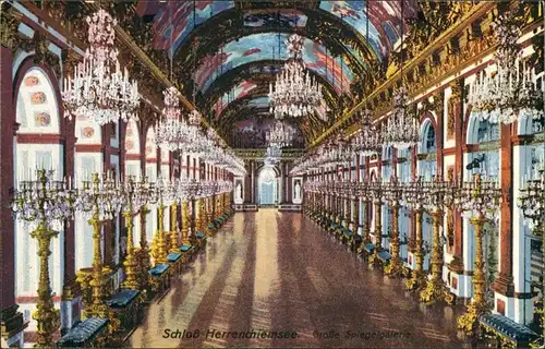 Chiemsee Herrenchiemsee / Herreninsel mit Schloss Spiegelsaal 1922