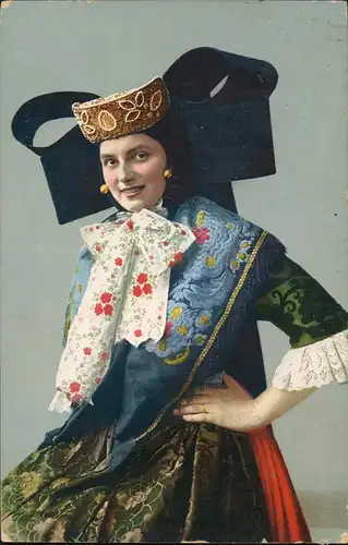 Ansichtskarte Bad Oeynhausen Frau in Landestracht 1914