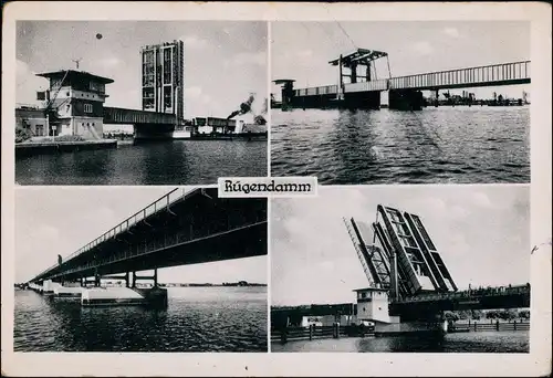 Ansichtskarte Stralsund 4 Bild: Brücke 1938