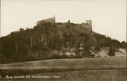 Wandersleben Burg Castle Schloss Burgruine Gleichen Wandersleben 1930