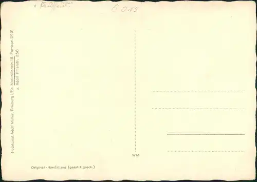 Ansichtskarte Freiburg im Breisgau Blick vom Münster - Markttreiben 1932