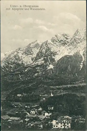 Grainau Umland-Ansichten Waxenstein Alpspitze (Wettersteingebirge) 1910