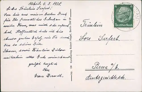 Postcard Bad Altheide Polanica-Zdrój Wandelhalle - Großer Sprudel 1938