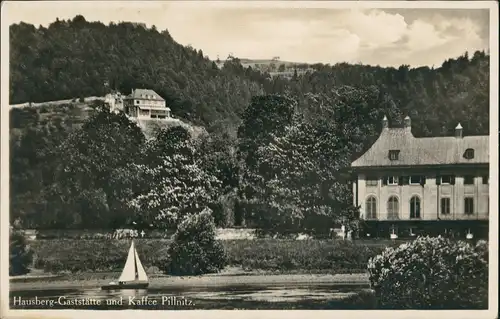 Ansichtskarte Pillnitz Hausberg-Gaststätte Kaffee 1930