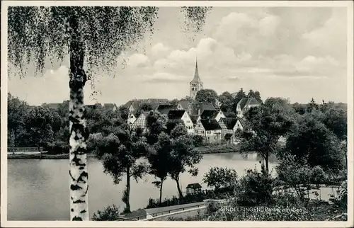 Ansichtskarte Sindelfingen Partie am See - Birke Stadt 1934