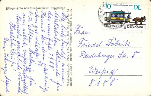 Ansichtskarte Neuhausen (Erzgebirge) Luftbild Stadt Bahnhof 1934