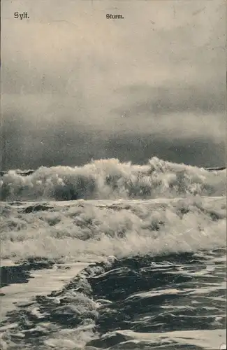 Ansichtskarte Gemeinde Sylt Sturmflut 1913