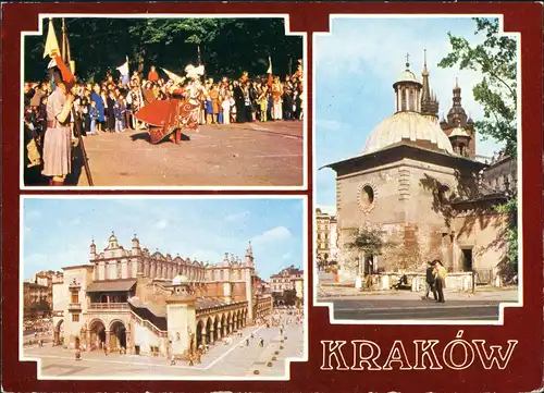 Krakau Kraków Lajkonik, Sukiennice, Kościół św. Wojciecha 1983