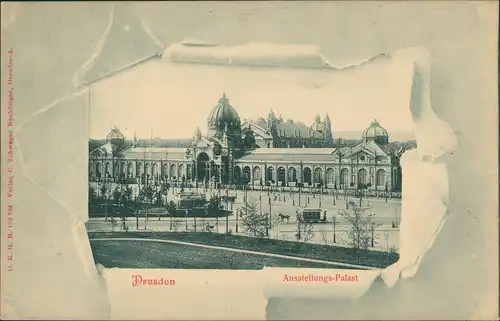 Seevorstadt-Ost/Großer Garten-Dresden Ausstellungspalast, Pferde-Bahn 1907
