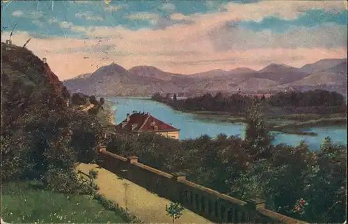 Königswinter Siebengebirge Partie mit Nonnenwerth Rolandseck 1926