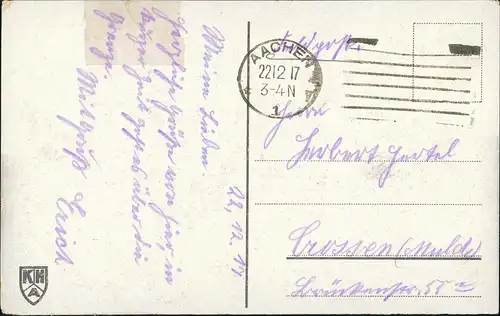 Ansichtskarte Aachen Panorama-Ansicht Dächer Blick Dom Kirche 1917  Weltkrieg