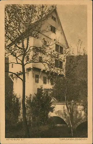 Rothenburg ob der Tauber  Schlösschen Topplerschlösschen Stadtteilansicht 1925