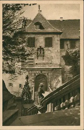 Ansichtskarte Meersburg Altes Schloß Burg Meersburg Eingang 1925