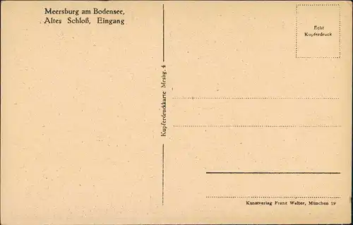 Ansichtskarte Meersburg Altes Schloß Burg Meersburg Eingang 1925