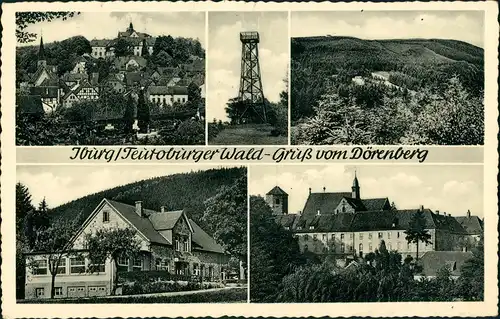 .Nordrhein-Westfalen Teutoburger Wald IBURG DÖRENBERG Mehrbild-AK 1955   AK gelaufen mit Stempel IBURG