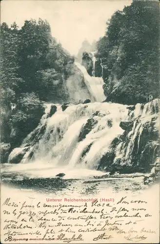 Meiringen Reichenbachfall Wasserfall Waterfall Switzerland 1911
