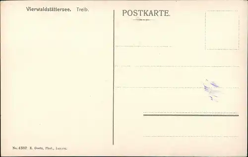 Luzern Lucerna Vierwaldstättersee Haus Treib am See Bootsanleger 1920