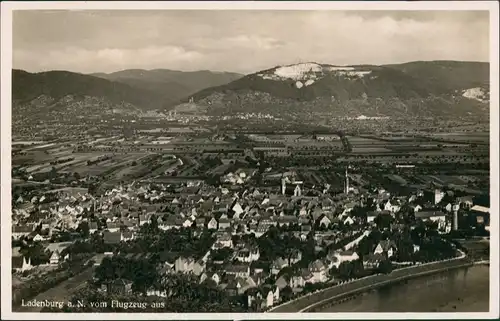 Ansichtskarte Ladenburg (Neckar) Luftbild 1931