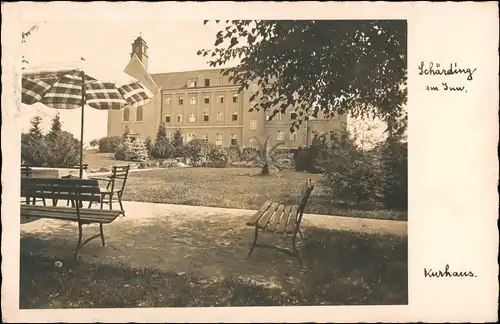 Ansichtskarte Schärding Partie am Kurhaus 1942