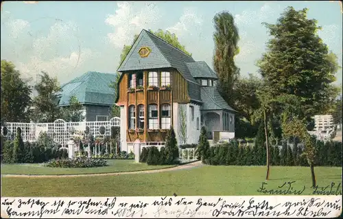 Ansichtskarte Dresden Einfamilienhaus - Kunstgewerbeausstellung 1906
